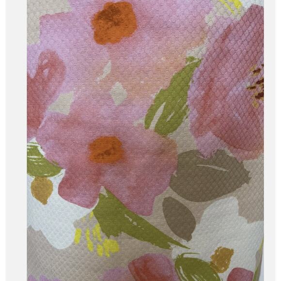 J. Crew 0 Watercolor Floral Pencil Skirt Career Work Coastal Grandma Lined Pink - Picture 8 of 10